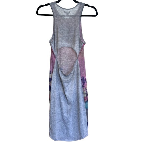 Women's American Eagle Beach Graphic T-Shirt Maxi Sundress with Open‎ Back S - Picture 2 of 4